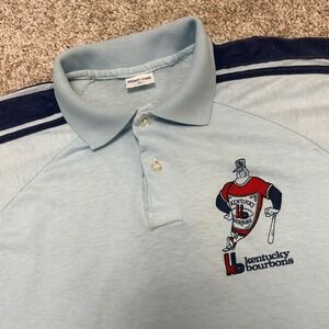 Vintage Kentucky Bourbons Professional Softball Polo Shirt Size XL USA Made 80s